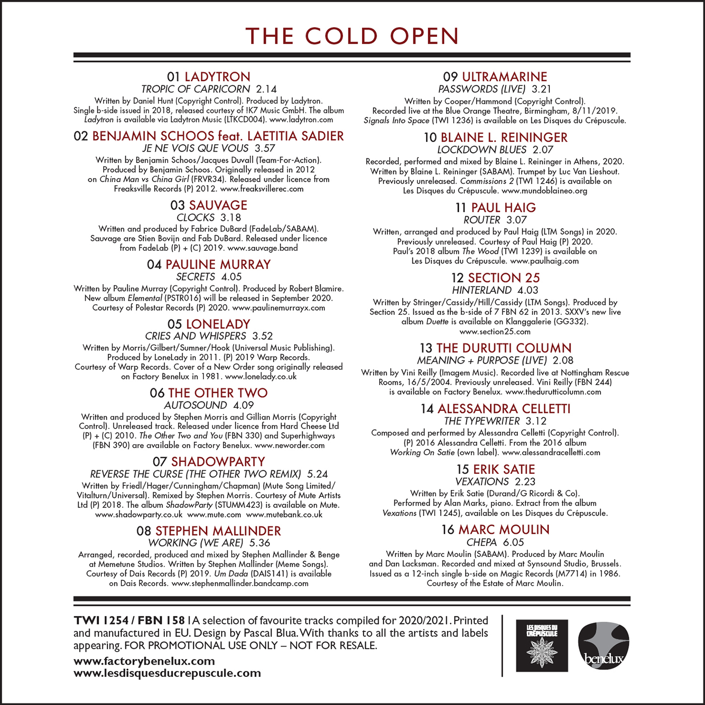 The Cold Open [FBN 158 / TWI 1254]